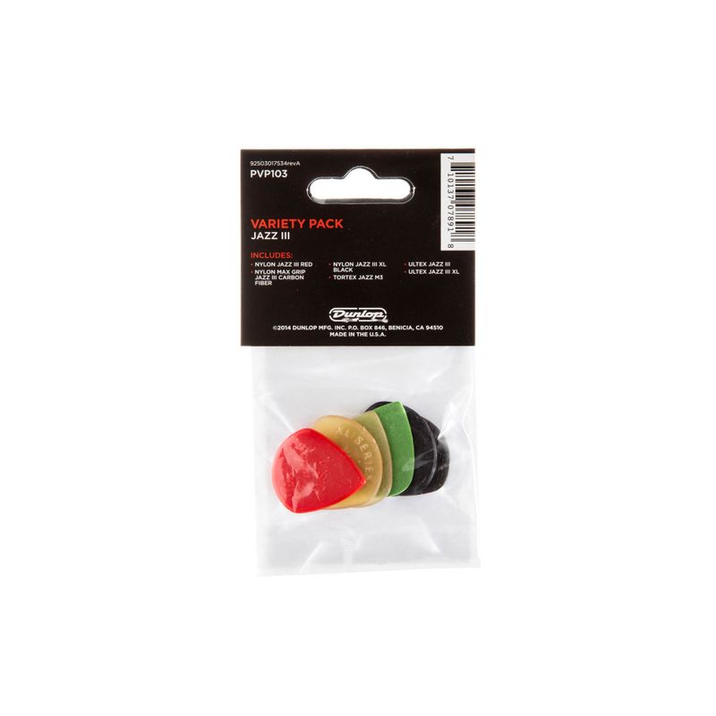 Dunlop JAZZ III Variety Pack PVP103 6/plypk Plekter
